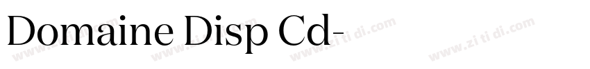Domaine Disp Cd字体转换